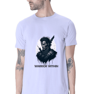 Warrior Within Quote T-Shirt – Empowering Warrior Portrait Tee