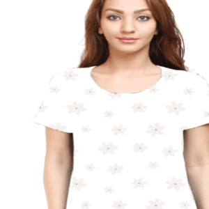 Elegant Light Purple All-Over Print T-Shirt – Stylish and Chic Design