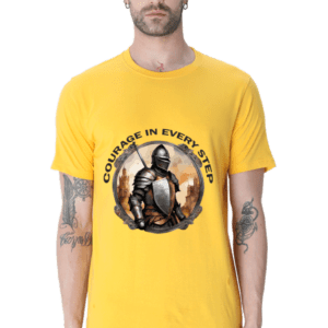 Courageous Knight: Embrace Every Step with Determination T-Shirt”