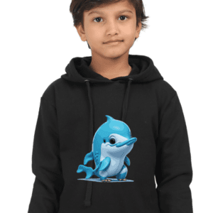 Playful Dolphin Unisex Kids Sweatshirt – Cozy Marine Delight
