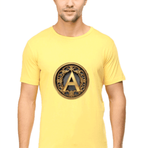 Bold ‘A’ Initial Men’s T-Shirt: Make a Statement