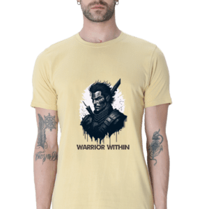 Warrior Within Quote T-Shirt – Empowering Warrior Portrait Tee