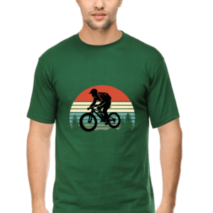 Sunset Cyclist: Ride into the Horizon