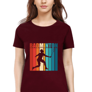 Smash the Game: Badminton Enthusiast’s T-shirt for Female