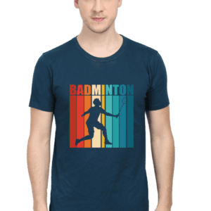 “Smash the Game: Badminton Enthusiast’s T-shirt for Men