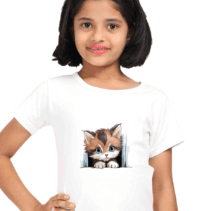 Peekaboo Kitty: Adorable Cat Peeping T-shirt Design 2