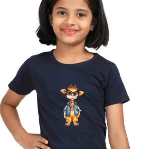 Giraffe Glee: Girls’ Cute Giraffe T-shirt