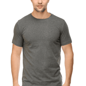 Urban Chic: Men’s Charcoal Melange Round Neck T-Shirt