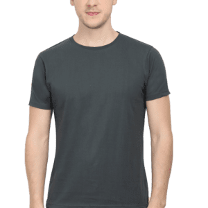 Urban Steel: Men’s Steel Grey Round Neck T-Shirt