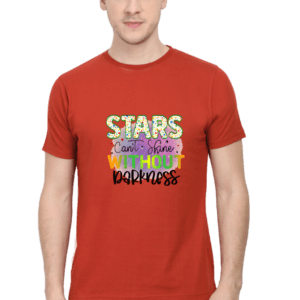 “Shine Amidst Shadows: Stylish T-shirt with Inspirational Quote”