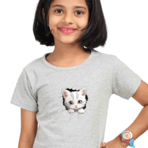 Peekaboo Kitty: Adorable Cat Peeping T-shirt Design 1