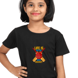 “Life is Better with Cricket” Quote T-Shirt for Girl