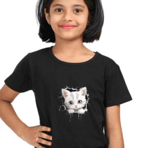 Peekaboo Kitty: Adorable Cat Peeping T-shirt Design 1
