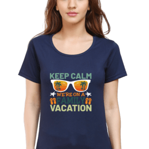 Family Vacation Serenity: Keep Calm Tee for women