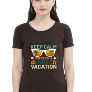 Family Vacation Serenity: Keep Calm Tee for women