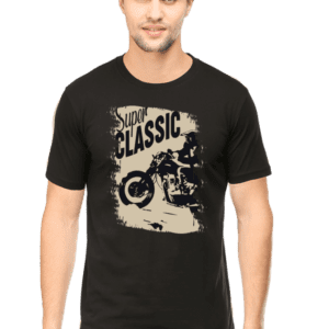 Retro Ride: Vintage Bike and Rider Graphic T-Shirt