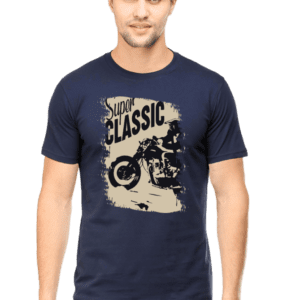 Retro Ride: Vintage Bike and Rider Graphic T-Shirt