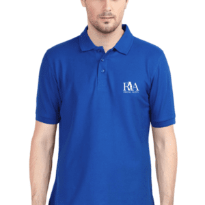Regal Aura Polo Neck Royal Blue T-Shirt: Elevate Your Style with Distinct Elegance