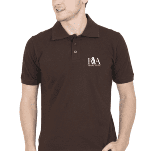 Regal Aura Polo Neck Coffee Brown T-Shirt: Elevate Your Style with Distinct Elegance