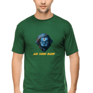 Divine Vibes Round Neck T-Shirt with ‘Jai Shree Ram’ Quote 3