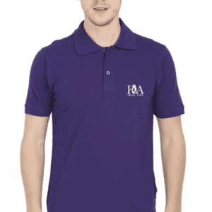 Regal Aura Polo Neck Purple T-Shirt: Elevate Your Style with Distinct Elegance