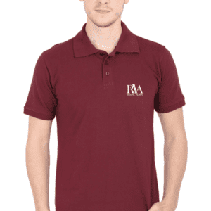 Regal Aura Polo Neck Maroon T-Shirt: Elevate Your Style with Distinct Elegance