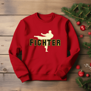 Fierce Fighter Typography Sweatshirt