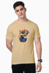 Cricket Fever: Batsman’s Fierce Strike  Unisex Supima Tshirt