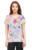 Watercolor Elegance: Petal Pattern Woman T-Shirt